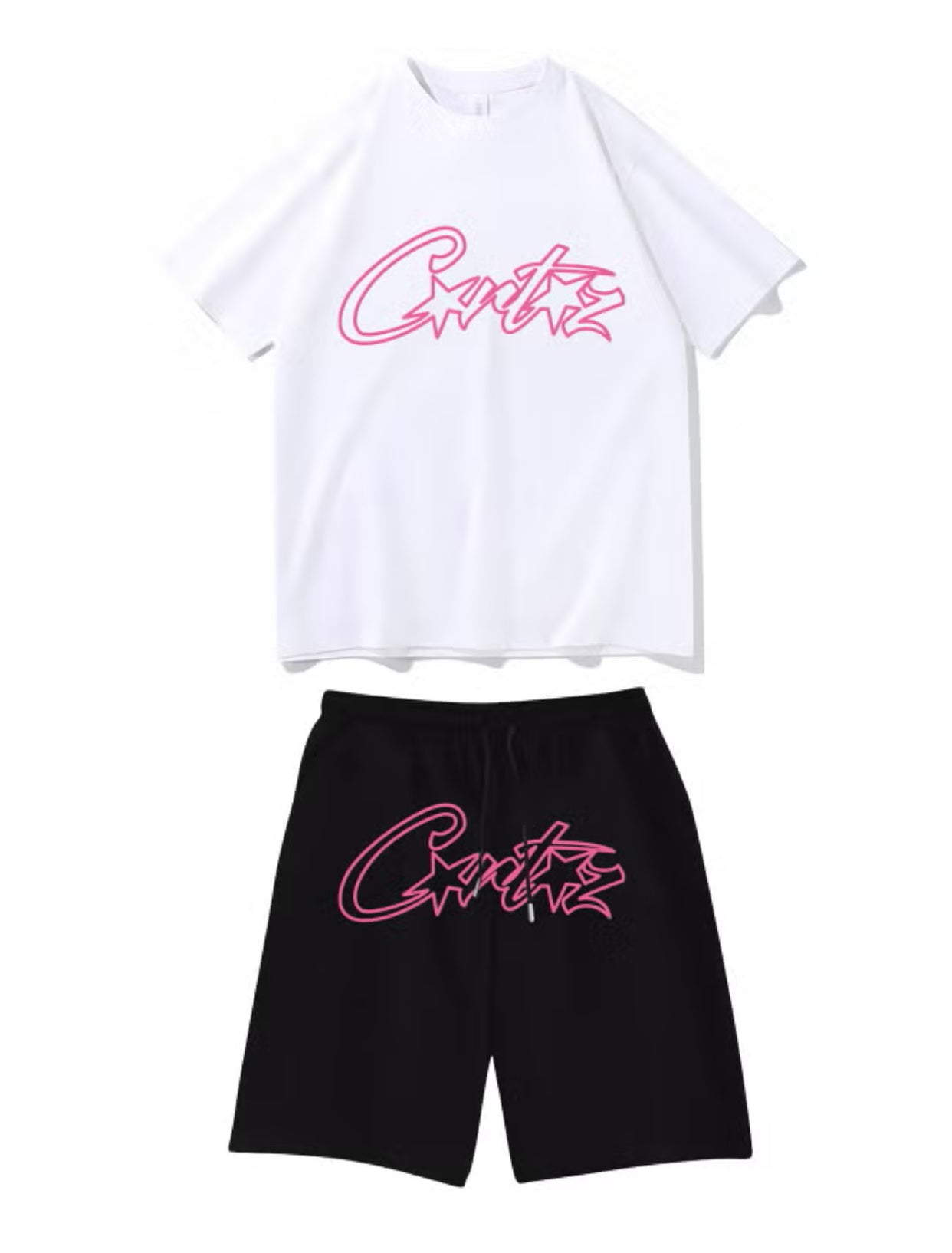 Corteiz Shirt+Short / Pink + Black