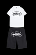 Corteiz Black+White Set - Short & T